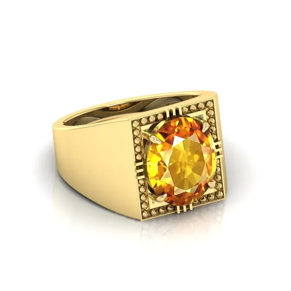 Yellow_Pukhraj|_Yellow_Sapphire_Adjustable_Ring_|_Natural_Original_Lab_Certified_Gemstone_A+_Quality_For_Men_&_Women_|_4.25_to13.25_Ratti